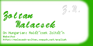 zoltan malacsek business card